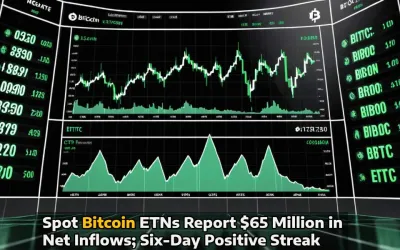 Spot Bitcoin ETNs Report $65 Million in Net Inflows; Six-Day Positive Streak 