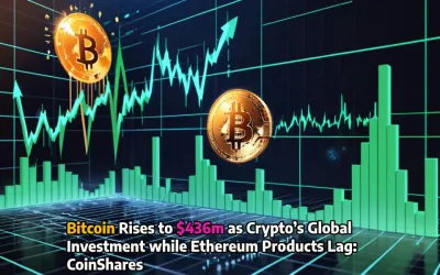 Bitcoin Rises to $436m as Crypto’s Global Investment while Ethereum Products Lag: CoinShares